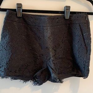 Black lace shorts by Express size 2